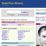 Nobel Prize Winners - Application de démonstration du projet Flamenco