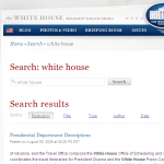 La Maison Blanche - Exemple de site utilisant Solr